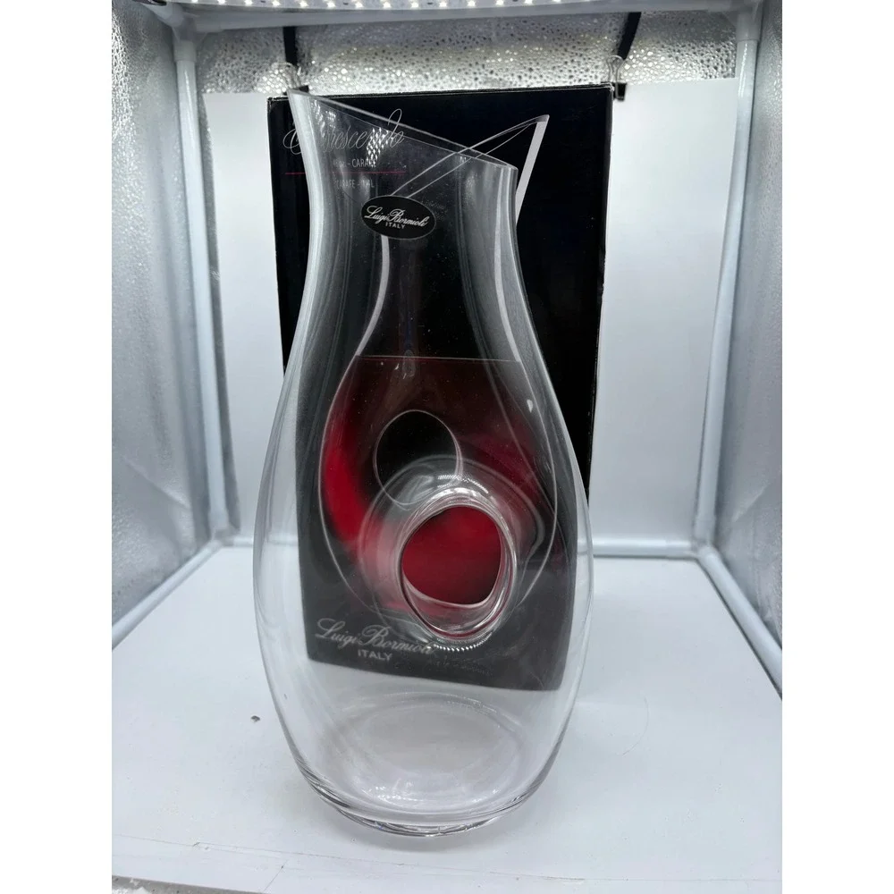 Luigi Bormioli Crescendo Wine Carafe Decanter 48 oz 1.4L Clear Crystal Italy